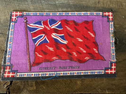 WWI Tobacco Felt Flag (approx 9x6)