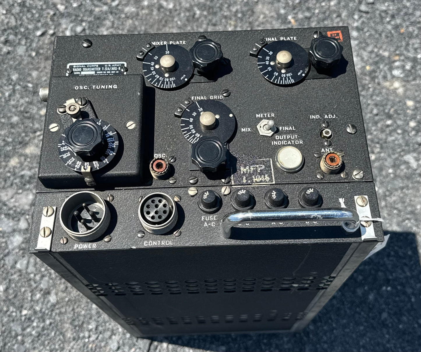 WWII U.S. Army Signal Corps T-51/ARQ-8 Radio Transmitter — 1944
