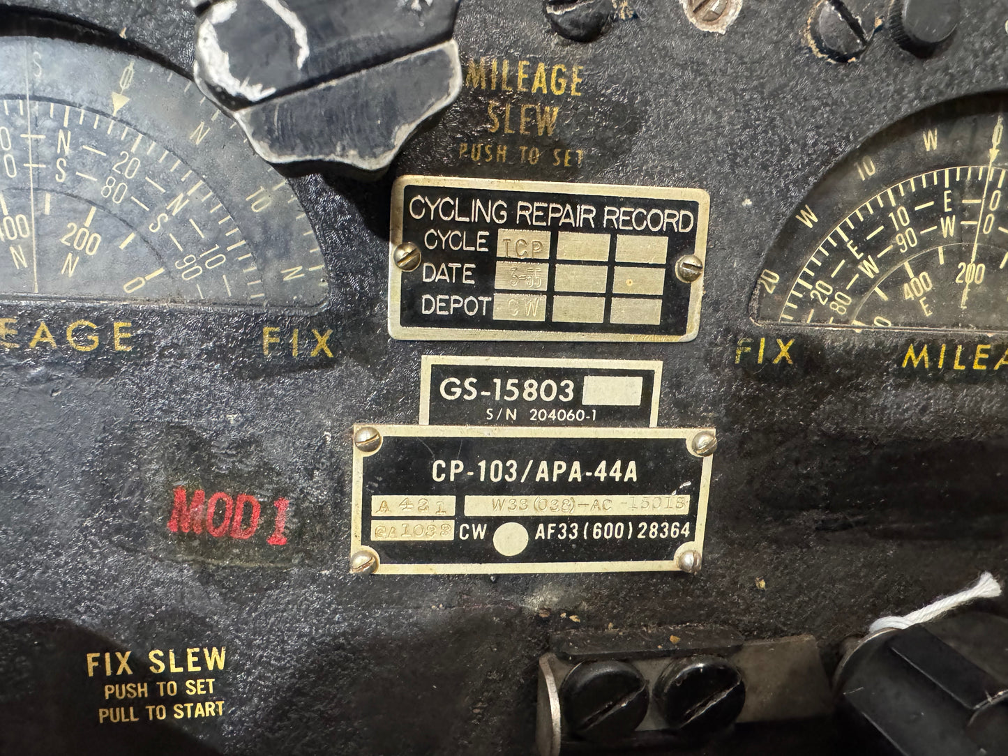 WWII / Early Cold War Aircraft Radar Range Computer