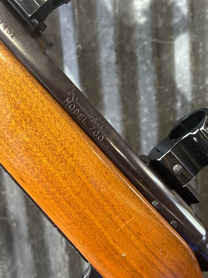 Early Remington Model 700 BDL .270 Winchester Bolt Action Rifle — Gloss Walnut Stock w/ Scope Rings