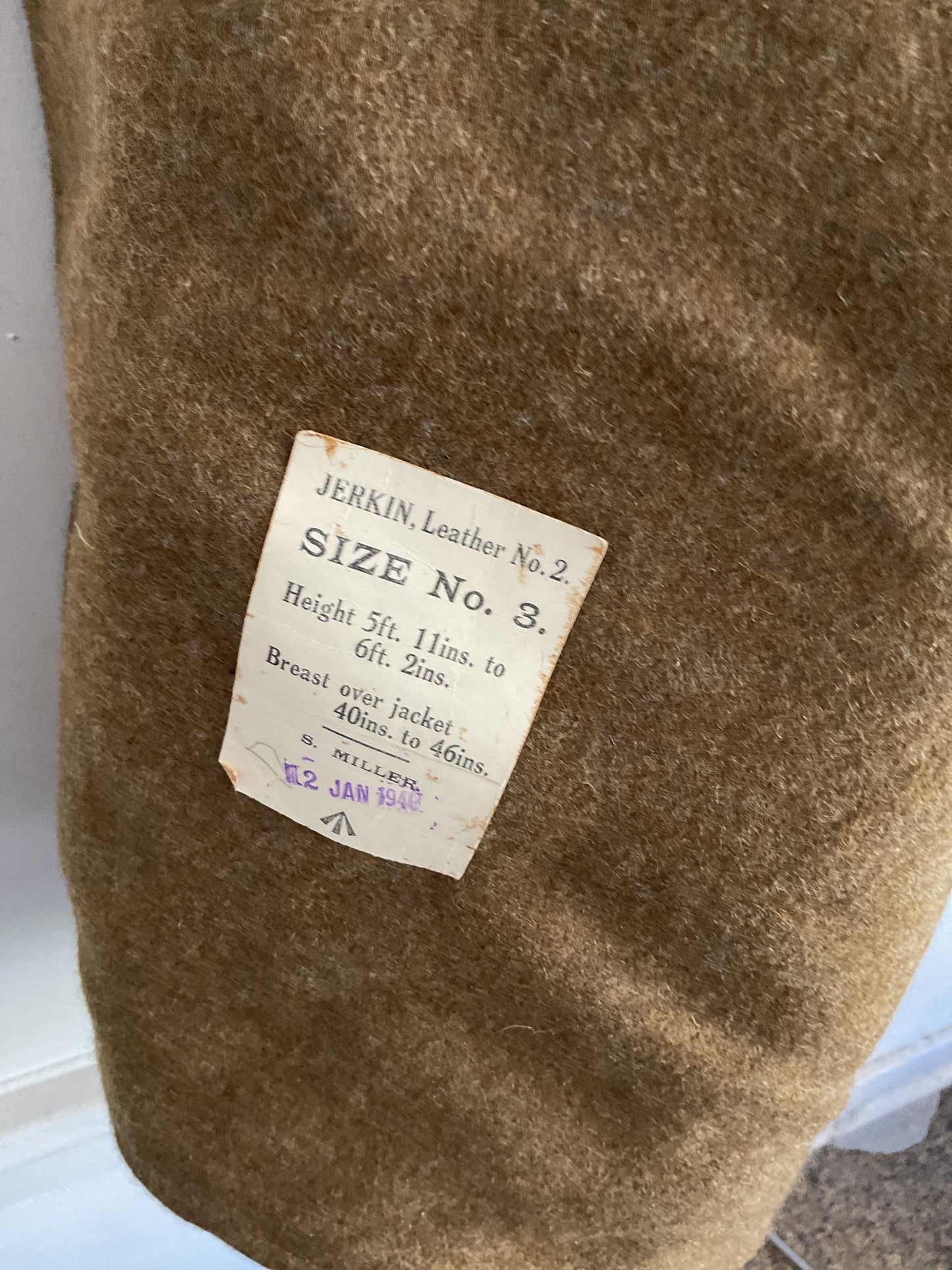 WWII British Jerkin Leather Vest