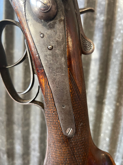 H. Pieper Belgium Hammer Double Combination Gun – 12 Gauge / .38-55