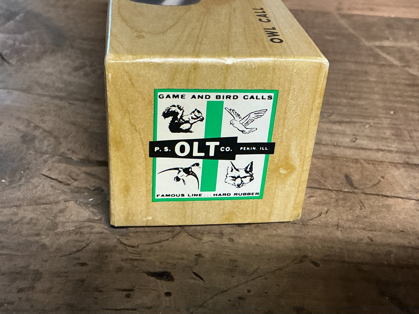 Vintage P.S. Olt No. 440 Owl Call/ Turkey Hooter w/ Original Box & Instructions