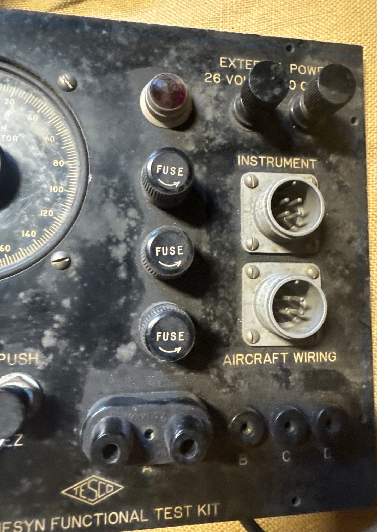 WWII Bendix/Pioneer Magnesyn Functional Test Kit Aircraft Instrument Synchronizer Tester