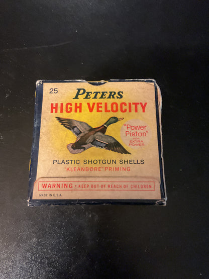 Vintage Peters High Velocity 16 Gauge 2 3/4” Magnum Shotgun Shells — Full Box of 25