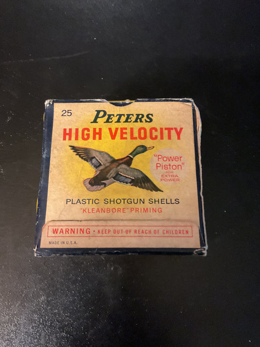 Vintage Peters High Velocity 16 Gauge 2 3/4” Magnum Shotgun Shells — Full Box of 25