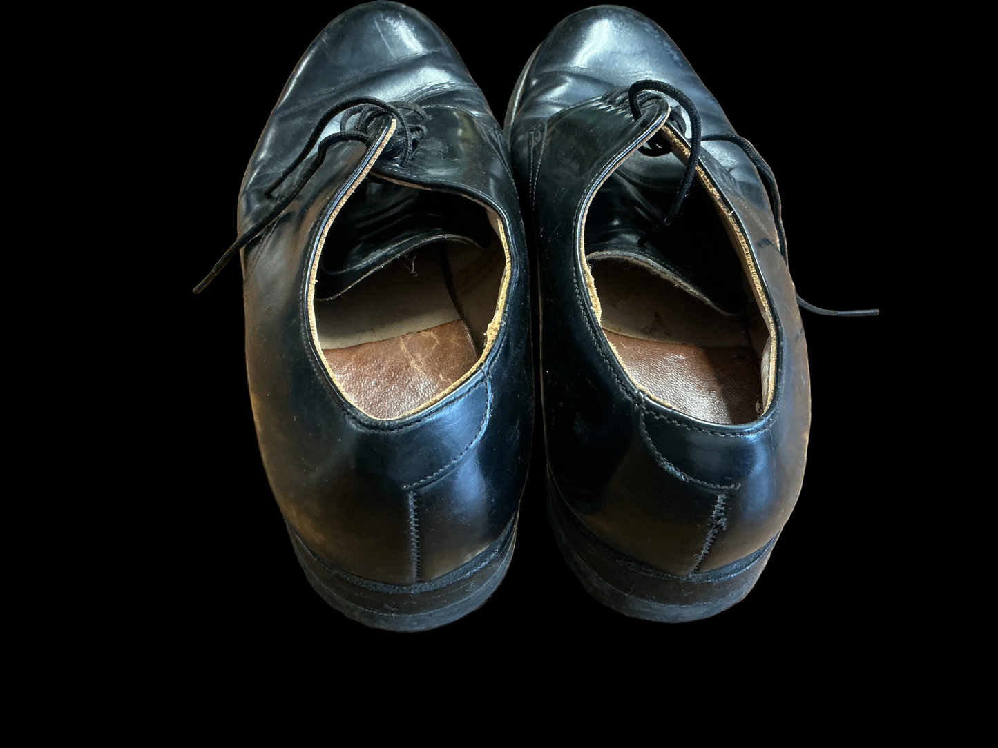Vintage Dress Shoes with Keystone Stamp on Heel