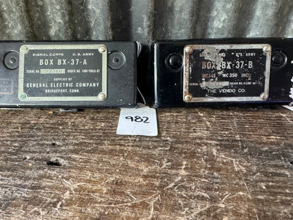 WWII U.S. Army Signal Corps BX-37-A & BX-37-B IFF Keying Disc Sets
