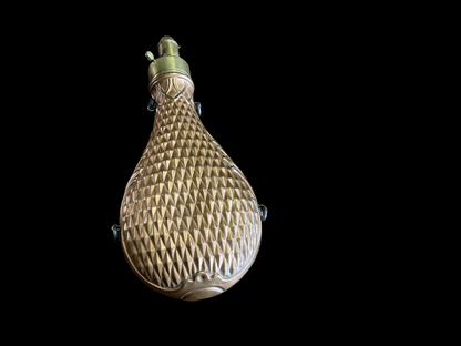 19th Century Brass Powder Flask