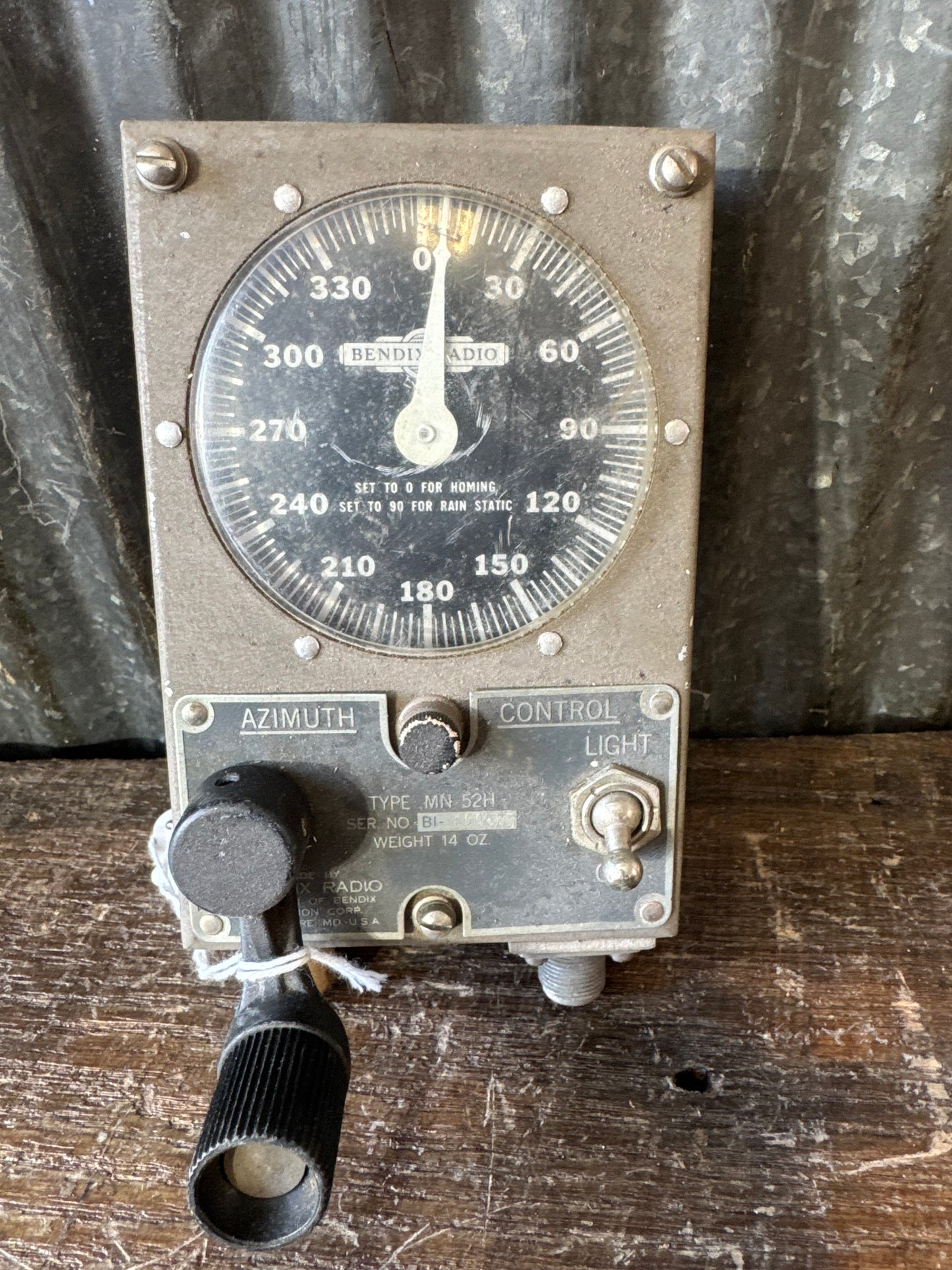 WWII Bendix Radio Type MN-52H Azimuth Control