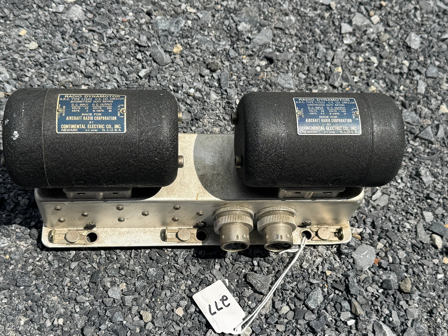WWII Aircraft Radio Dynamotor Power Supply Assembly – ARC Type 11522 & 11523