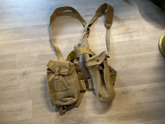 WWII P-37 Infantry Web Set with Water Bottle Holder British