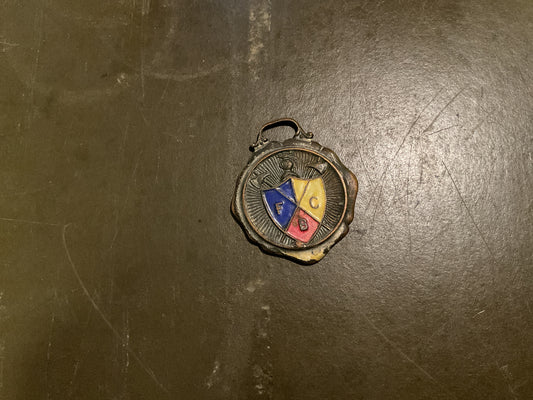 Antique Brass Pocket Watch FOB Knights of Pythias