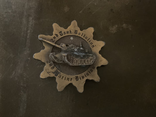 Custom Belt Buckle 2nd Tank Battalion, 2nd Marine Division