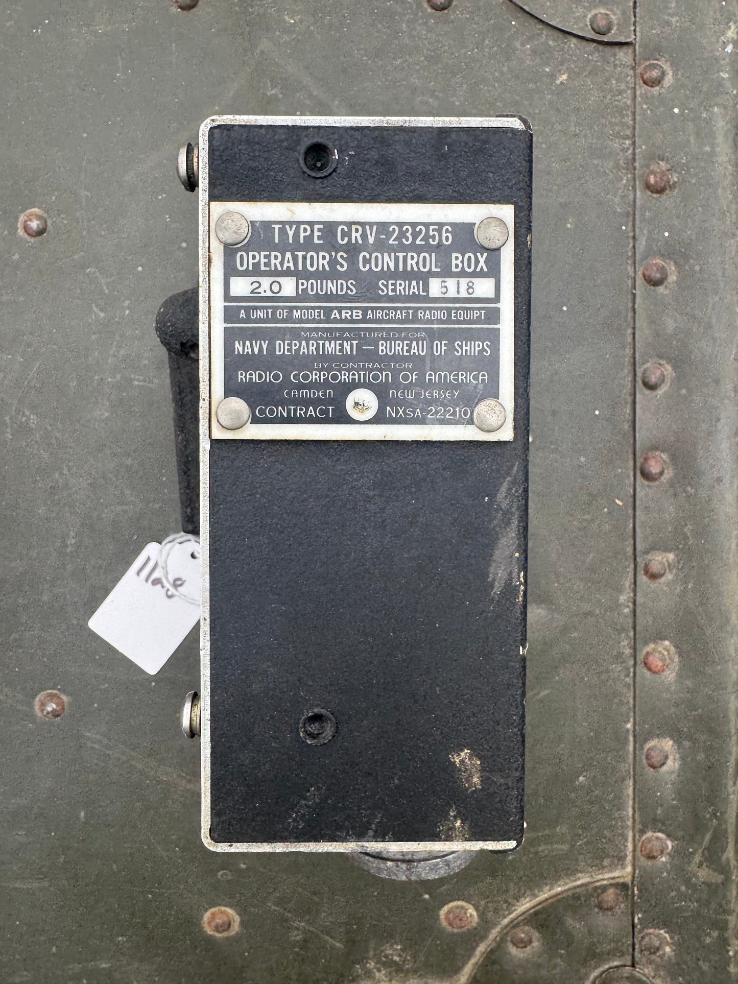 WWII U.S. Navy Operator’s Control Box – Type CRV-23256