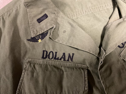 Vietnam Era U.S. Army OG-107 Utility Shirt-“DOLAN” Reproduction MACV-SOG/Airborne Style   Insignia