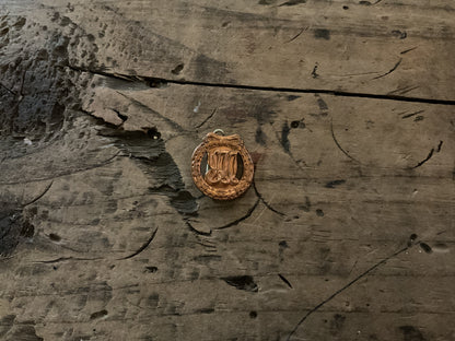 Original WWII German Military Musicians Lyre Wreath Insignia