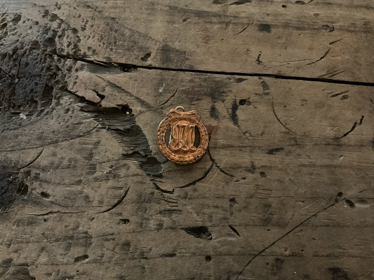Original WWII German Military Musicians Lyre Wreath Insignia