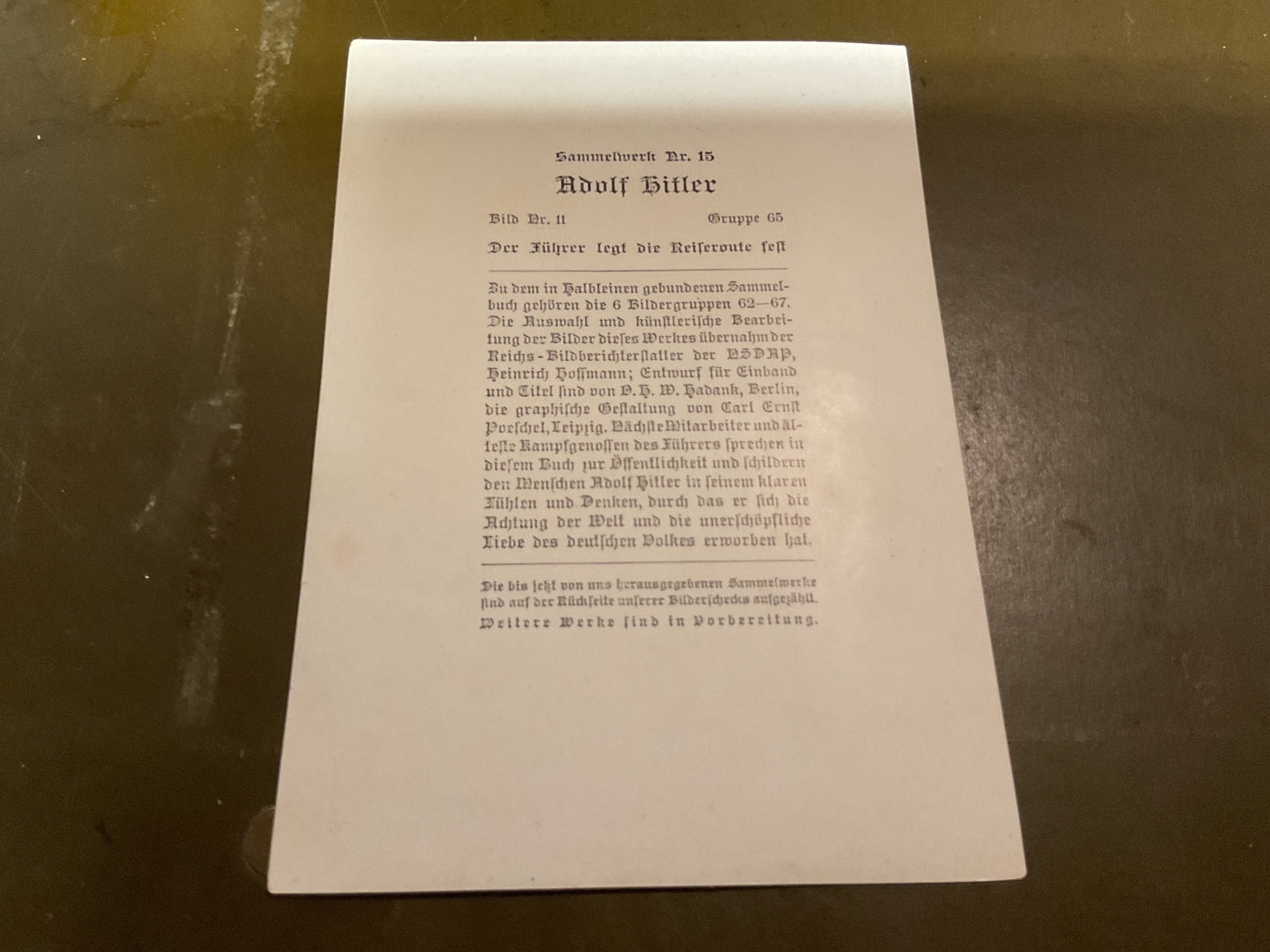 WWII German Propaganda Card