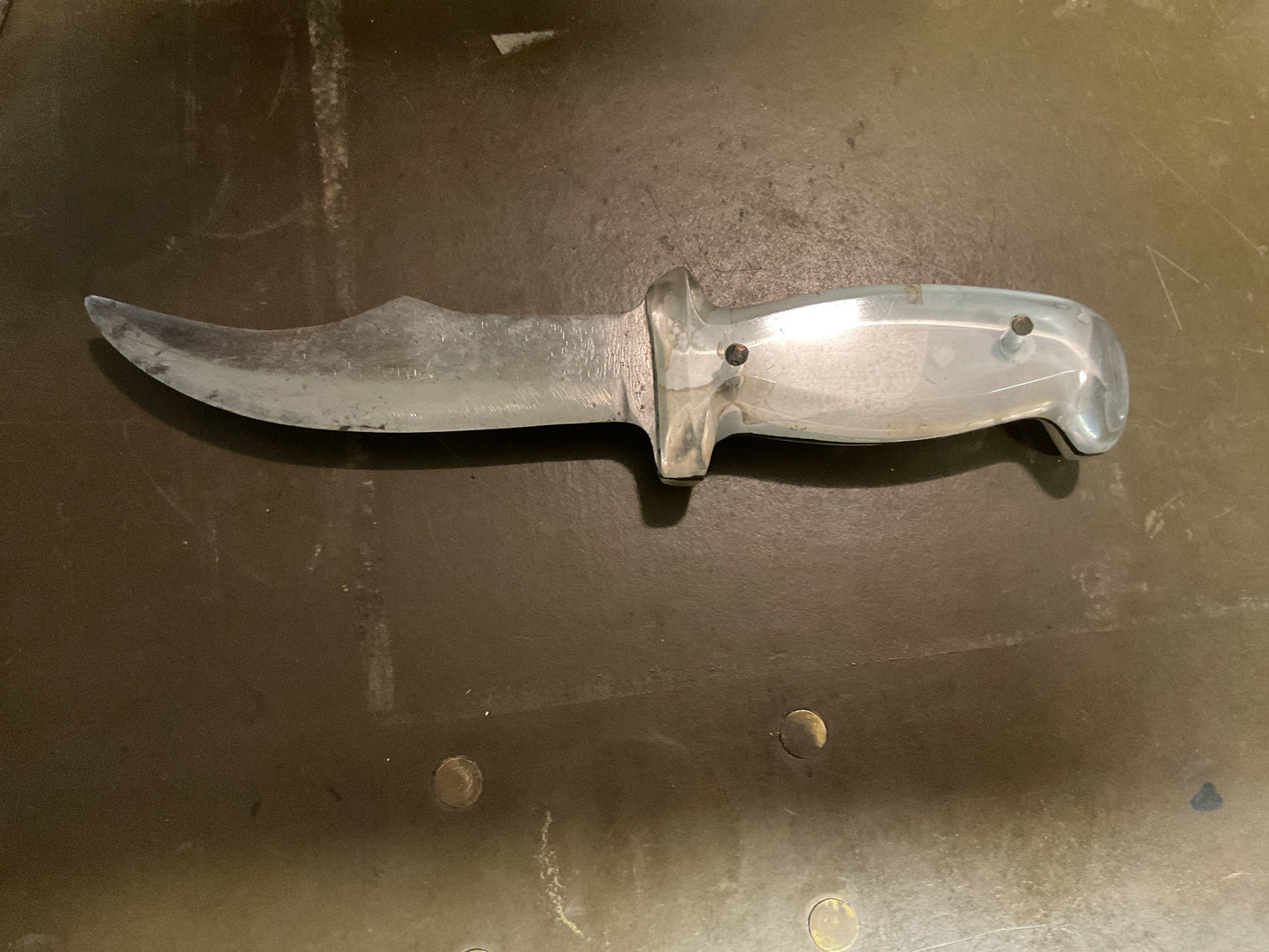 WWII Theatre Knife silver & clear cover no sheath