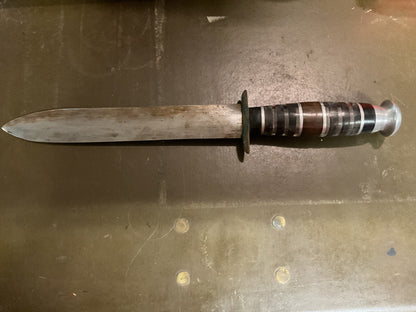 WWII Theatre Knife brown black & clear handle (no sheath)