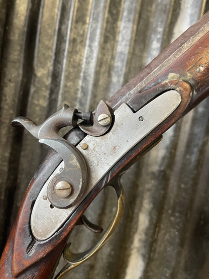 .36 Cal Percussion Rifle – R.R. Thurston Olean NY Barrel – Antique Muzzleloader