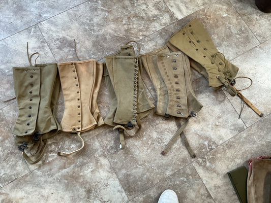 WWII Mismatched US  Gaiters