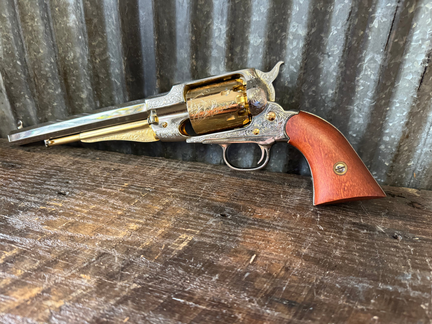 ASM Reproduction 1858 Remington Silver & Gold