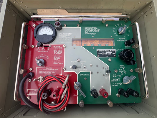 Vintage Military Capacitor Analyzer ZM-3A/U in Transit Case w/ Manual