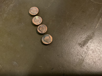 WWI US Draft Exempt Buttons (4)