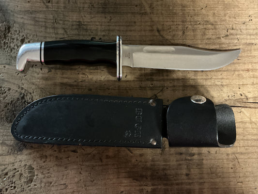 Vintage Buck Model 119 Special Fixed Blade Hunting Knife w/ Original Leather Sheath