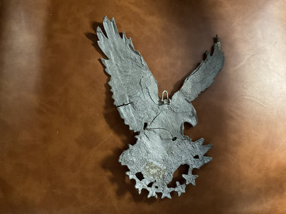 Original Cast Iron American Eagle Patriotic Wall Plaque