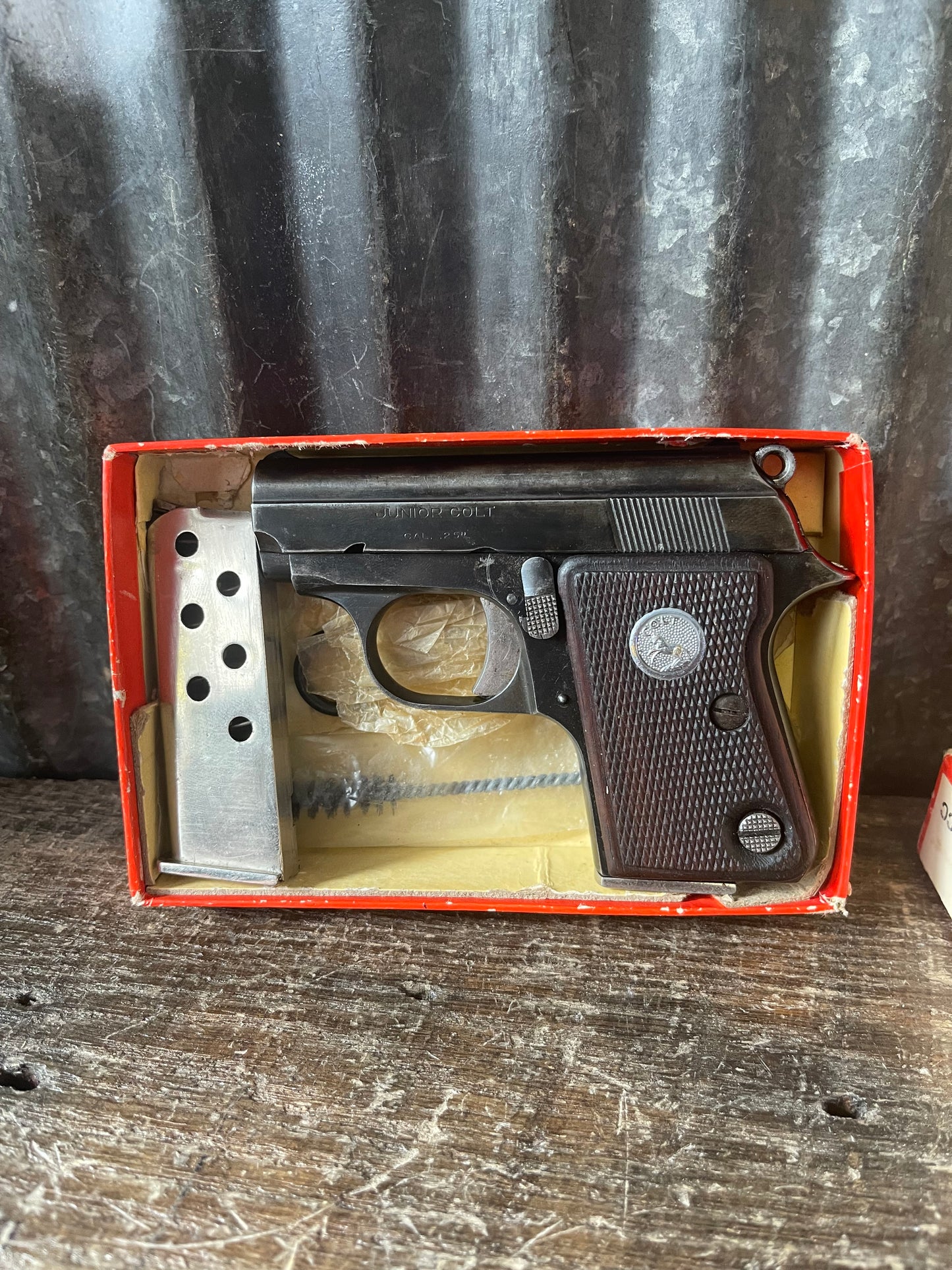 Colt Junior .25 ACP Semi-Automatic Pistol – Original Box – 2 Magazines