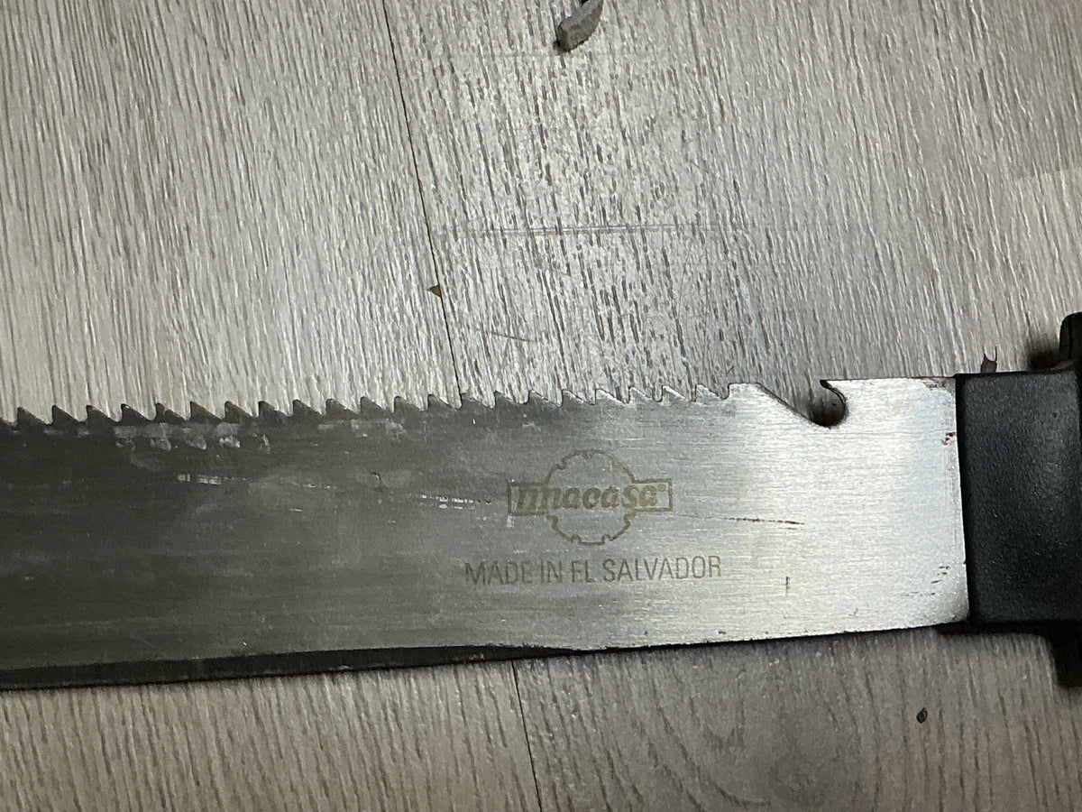 IMACASA El Salvador Large Bowie/Machete Knife w/ Decorative Leather Sheath