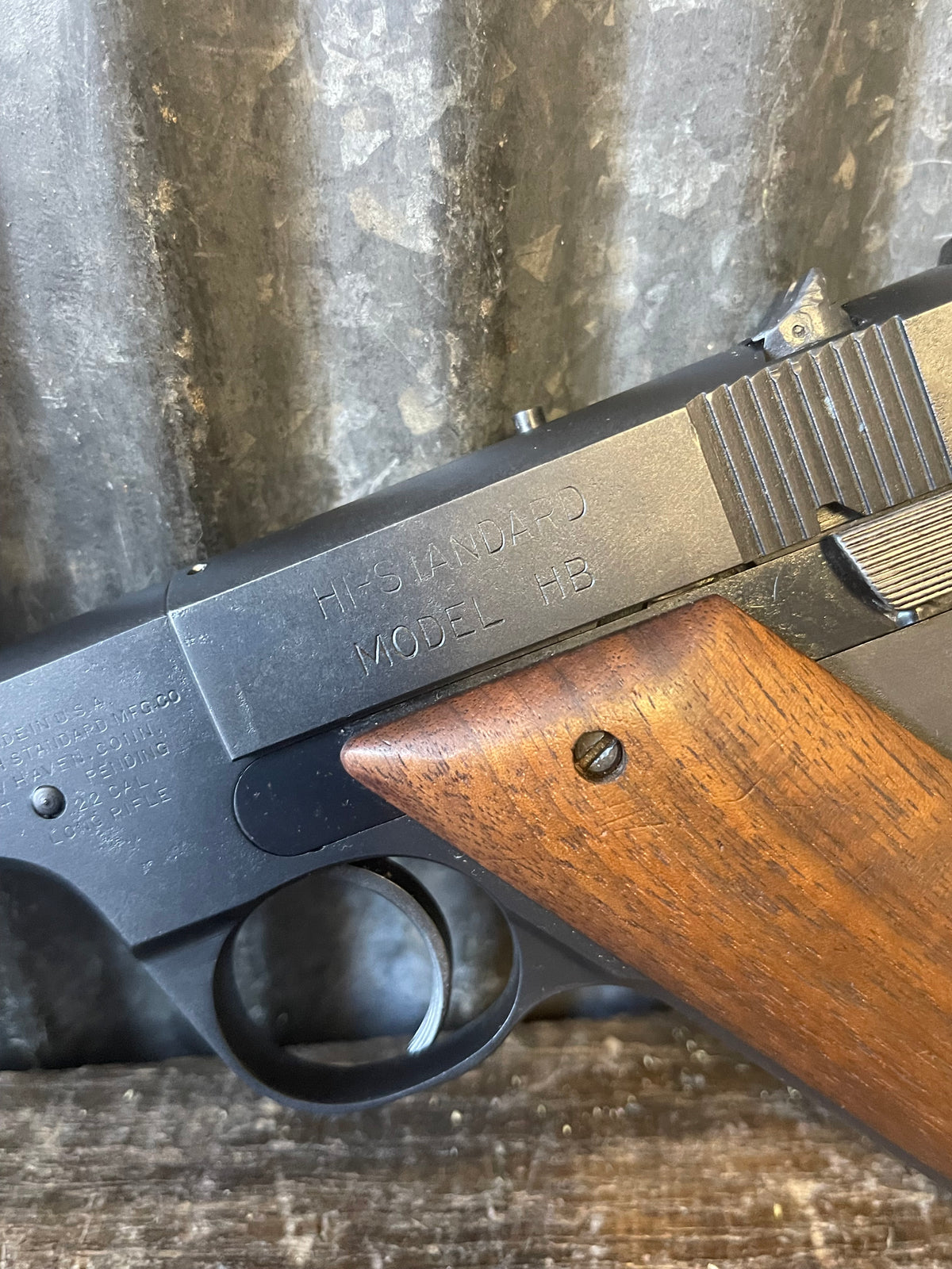 High Standard Model HB .22 LR Semi-Automatic Pistol – Vintage – Wood Grips