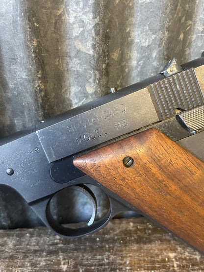 High Standard Model HB .22 LR Semi-Automatic Pistol – Vintage – Wood Grips