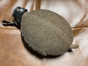 Original WWII German HRE 1-Liter Gebirgsjager Labeflasche Canteen w/ Felt Cover and Strap-“Medical Mountain/Gebirgsjager”-Named “Rehelt”- “HRE 40”