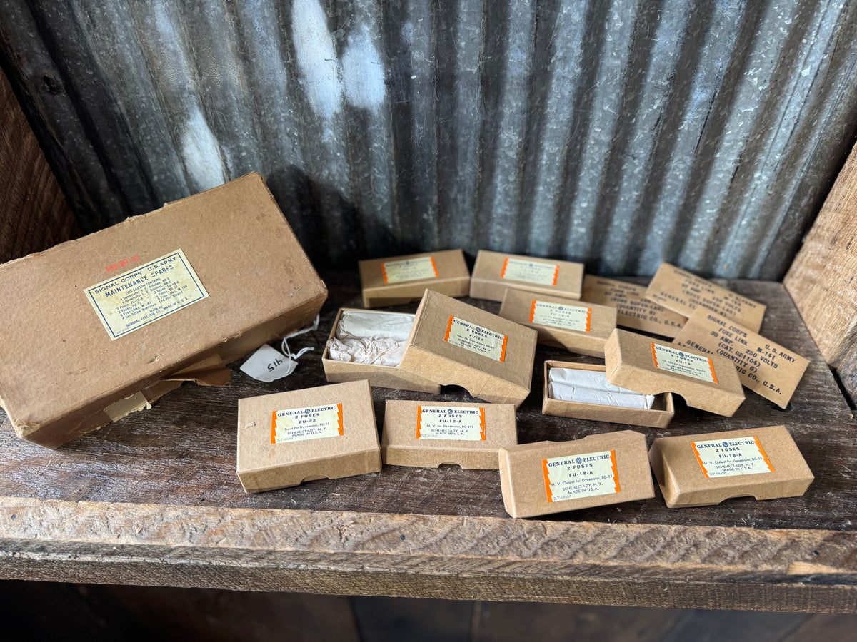 WWII U.S. Army Signal Corps General Electric Maintenance Spares Kit – Complete Unused Contents