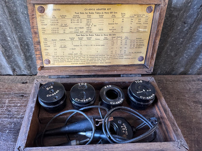 WWII U.S. Navy Bureau of Ships CV-49416 Radar Tube Tester Adapter Set – Weston Electrical Instrument Corp.
