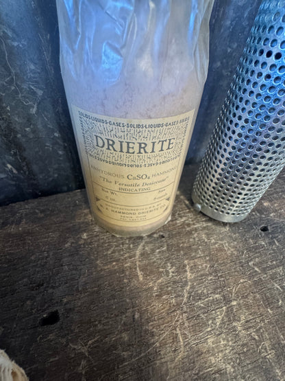 Vintage Drier Element with Drierite Desiccant Bottle & Labeled Box