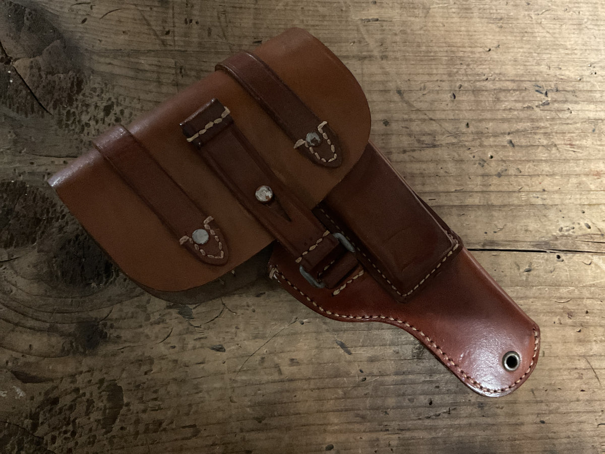 WWII German Luftwaffe P.37 (u)/ Femaru 37M Brown Leather Holster-jsd 1942