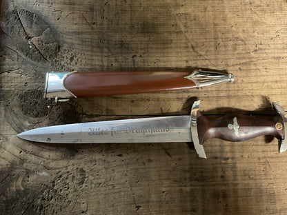 WWII German SA Dagger by Arthur Schuttlehofer & Co. (RZM M7/13) Complete with Scabbard