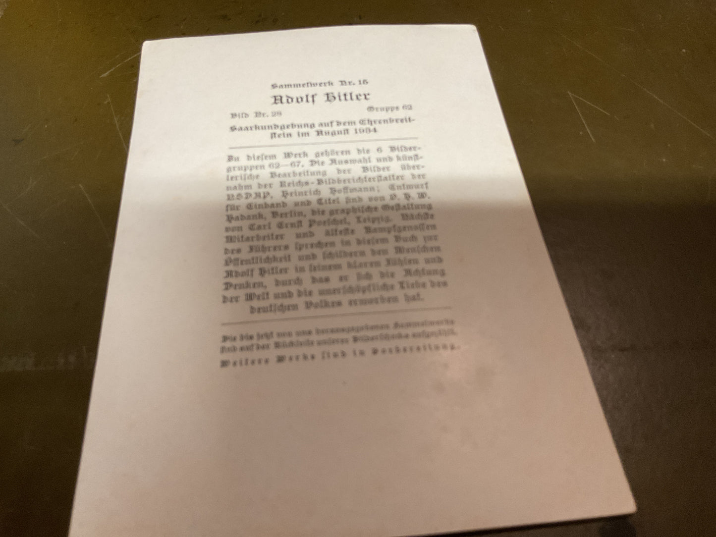 WWII German Propaganda Card