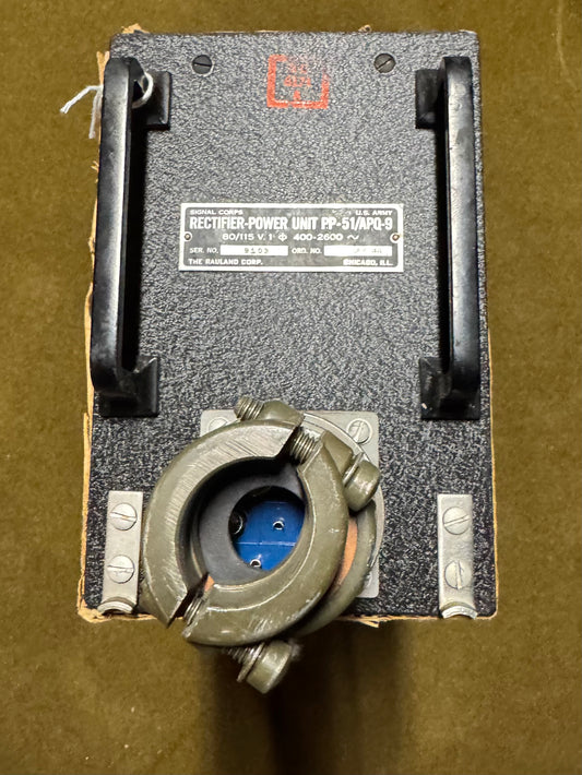 WWII U.S. Army Signal Corps Rectifier Power Unit PP-51/APQ-9 – Rauland Corp. – 1944