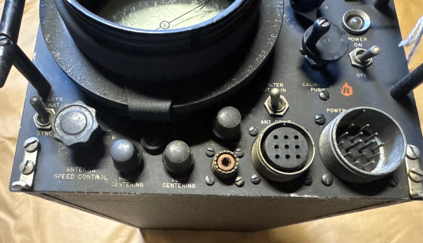 WWII Radar Plan Position Indicator (PPI) Scope Display Unit – Naval/Airborne Radar