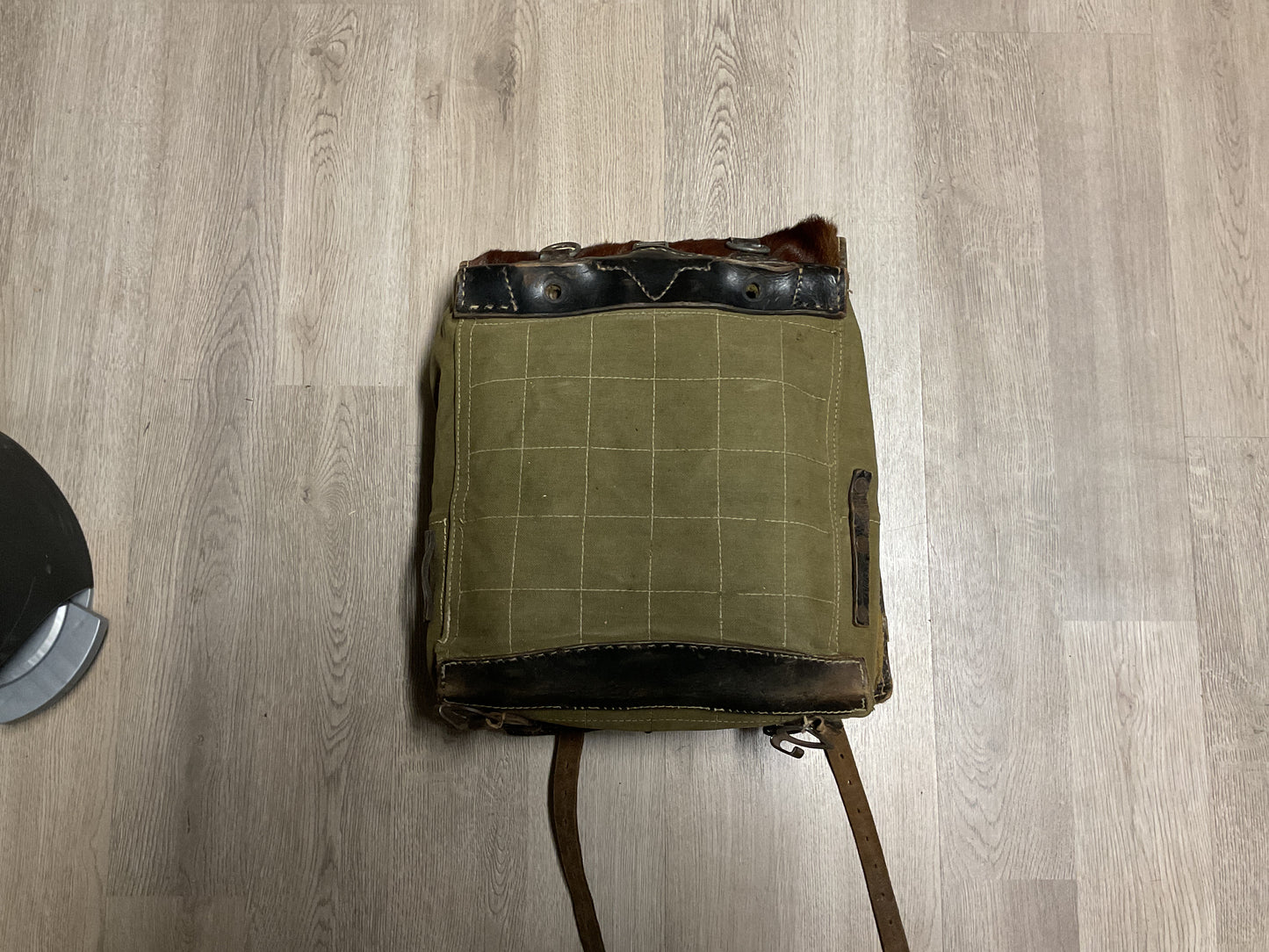 WWII Military Cowhide Tornister Rucksack Backpack