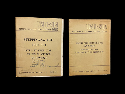 U.S. Army Signal Corps Manual Set – TM 11-2114 & TM 11-2115 (1949–1950)