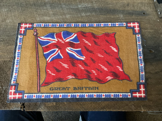 WWI Tobacco Felt Flag (approx 9x6)