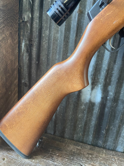 Ruger Mini-14 Ranch Rifle .223 Rem / 5.56 NATO – Redfield 4X Scope – Walnut Stock