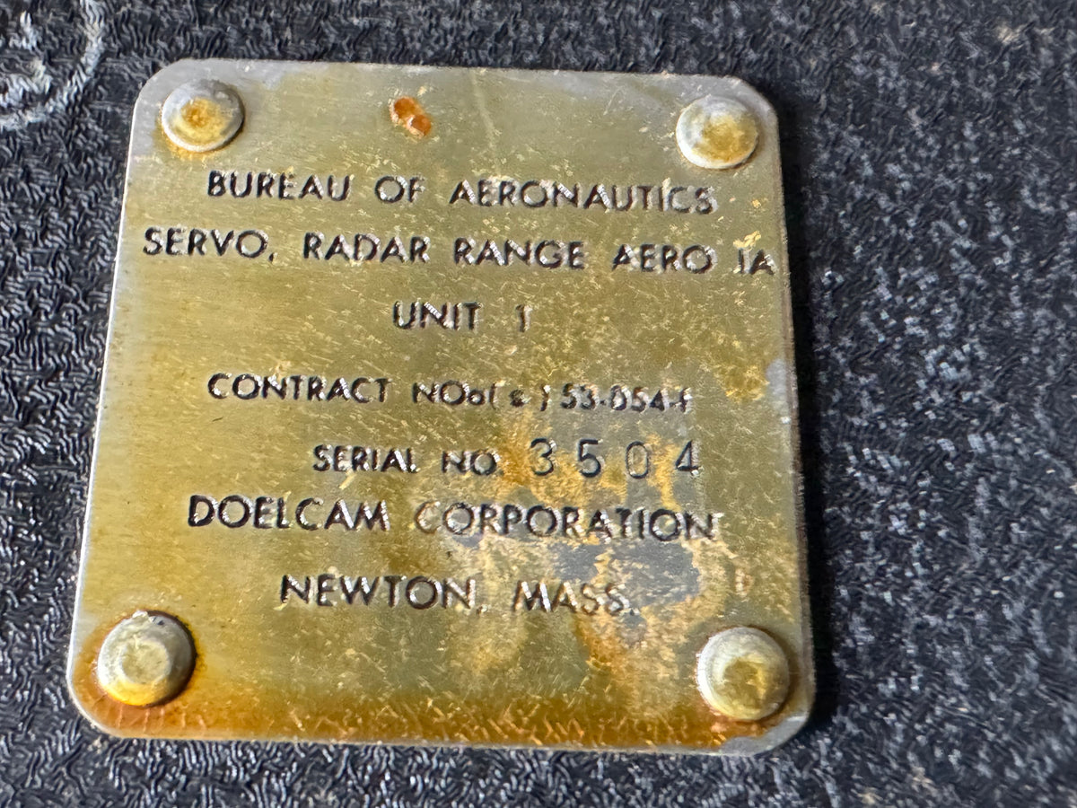 1955 U.S. Navy Radar Range Servo Unit – Doelcam Corporation – Aero 1A